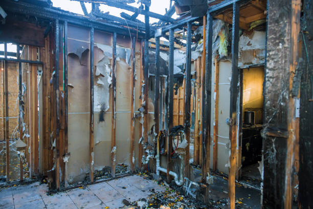 Professional Emergency Fire Damage Restoration technician working in Bethel, WA
